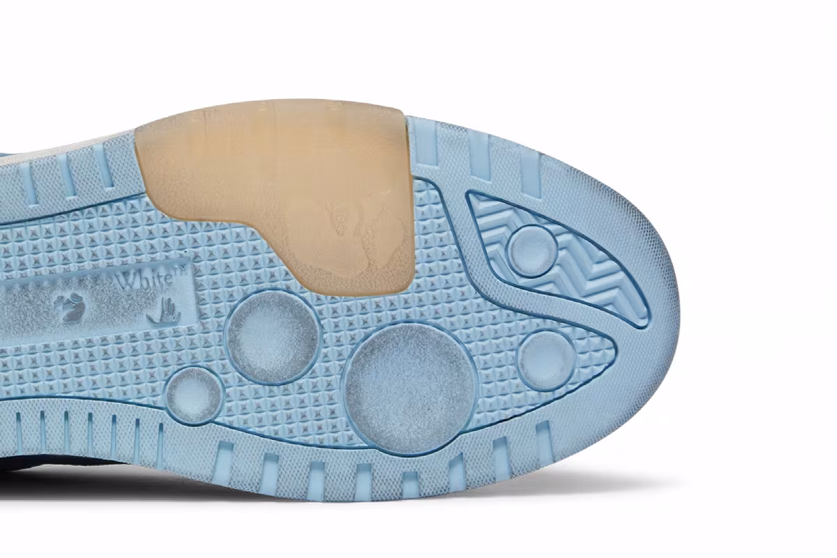 Off-White Out of Office White Light Blue Suede, view 6