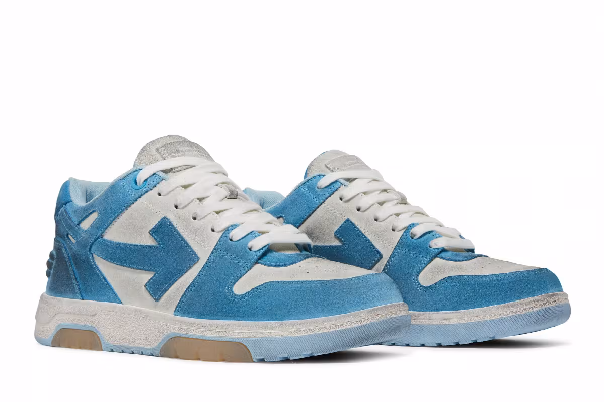 Off-White Out of Office White Light Blue Suede, view 9