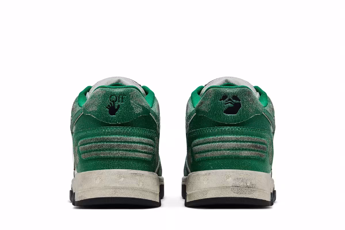 Off-White Out of Office Vintage Leather White Green, view 7