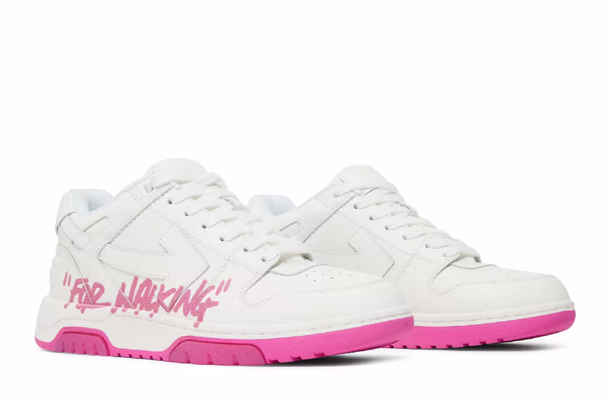 Off-White Women's Out of Office For Walking - White Fuchsia, view 9
