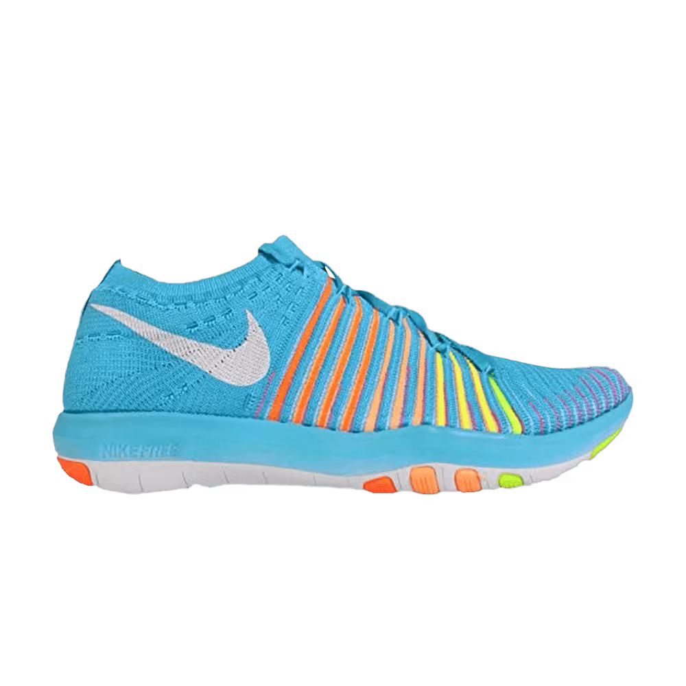 Nike Women's Free Transform Flyknit Gamma Blue Total Orange
