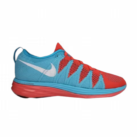 Nike Wmns Flyknit Lunar2 'Bright Crimson Polarized Blue'