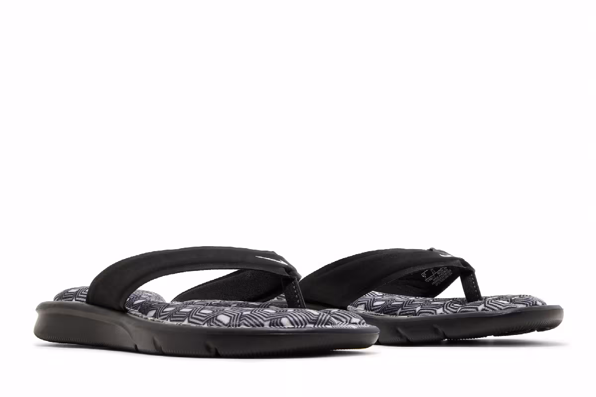 Nike Women's Ultra Comfort Thong Print Black White, view 9