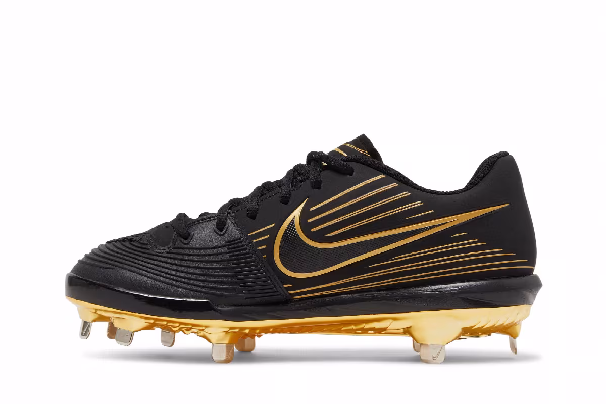 Nike Women's Lunar HyperDiamond 3 Pro Black Metallic Gold, view 4