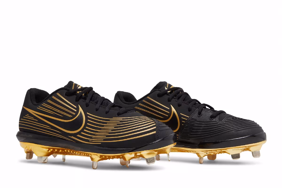 Nike Women's Lunar HyperDiamond 3 Pro Black Metallic Gold, view 9
