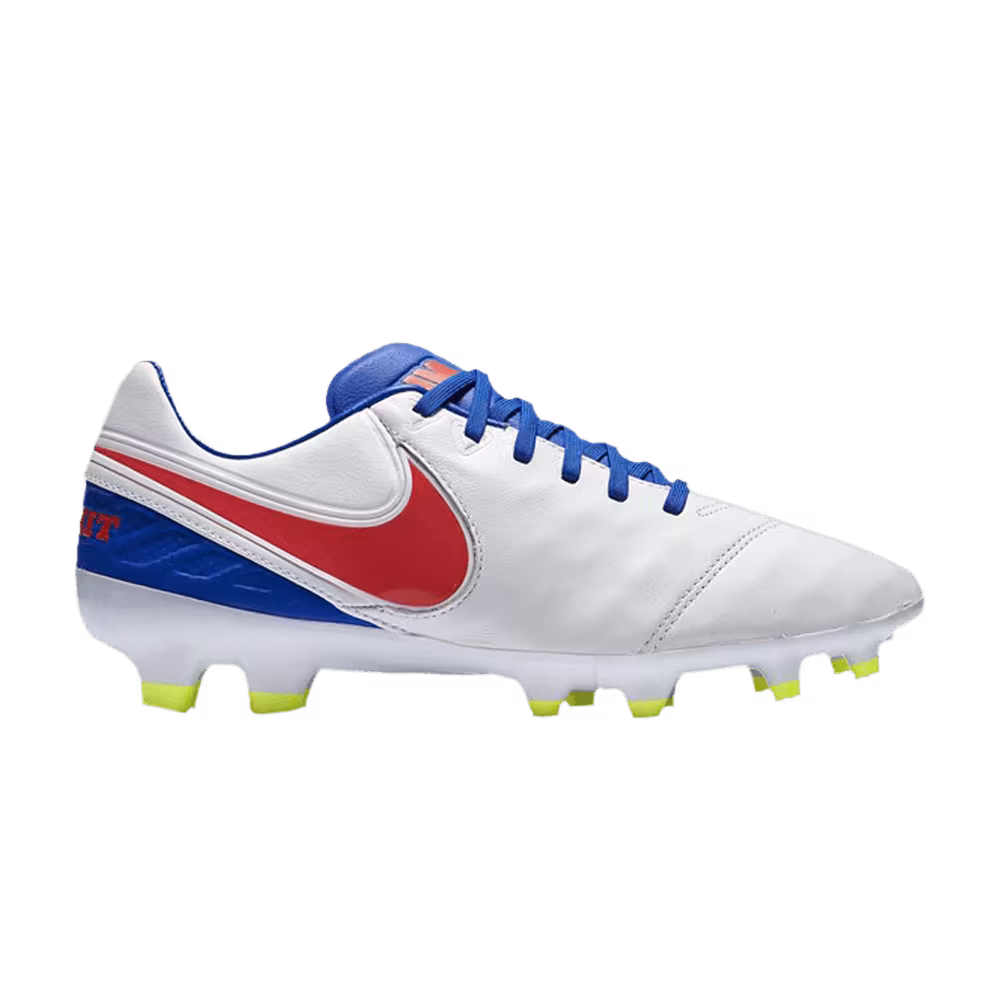 Nike Women's Tiempo Legacy 2 FG White Blue Crimson