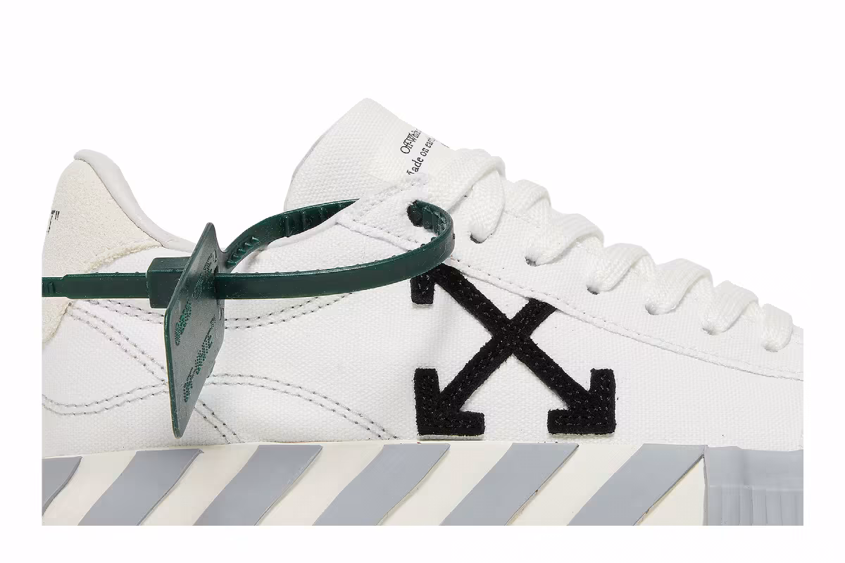 Off-White Women's Vulc Eco Sneaker White Grey, view 3