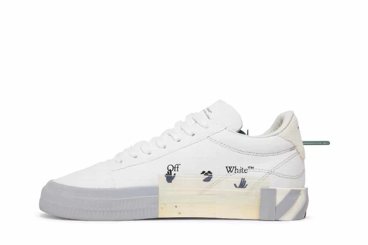 Off-White Women's Vulc Eco Sneaker White Grey, view 4