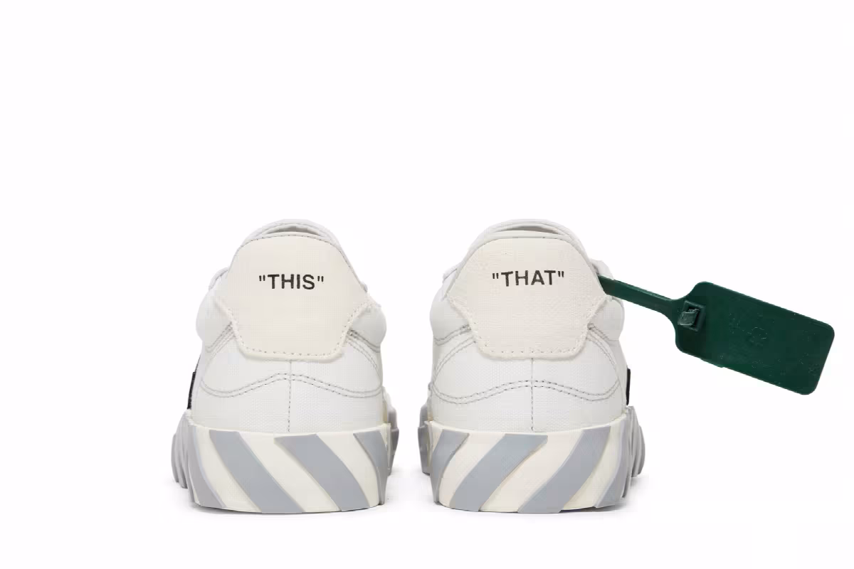 Off-White Women's Vulc Eco Sneaker White Grey, view 7