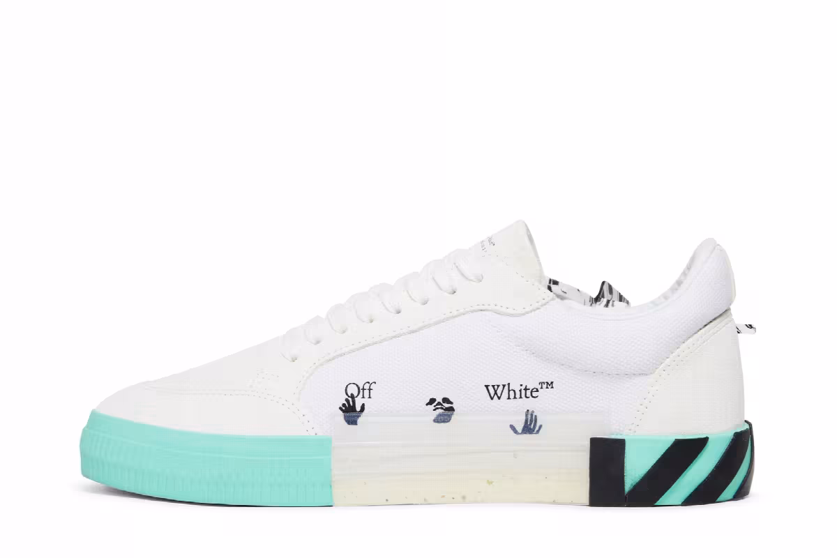 Off-White Vulc Sneaker White Mint Green, view 4