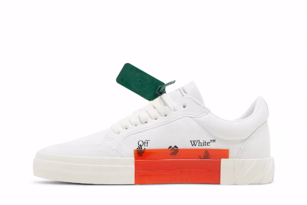 Off-White Vulc Sneaker White Black, view 4