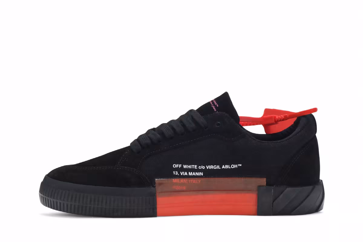 Off-White Vulc Sneaker Black Suede, view 4