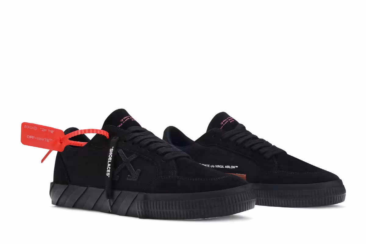 Off-White Vulc Sneaker Black Suede, view 9