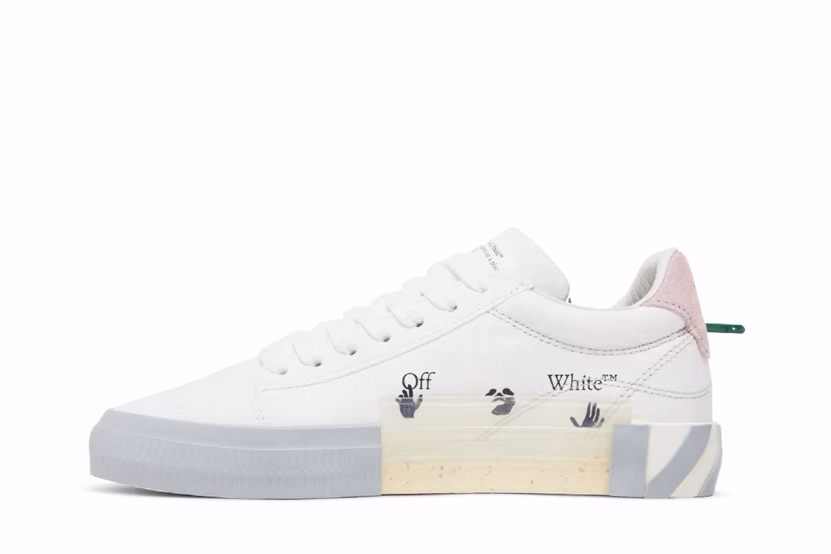 Off-White Women's Vulc Sneaker White Light Pink, view 4