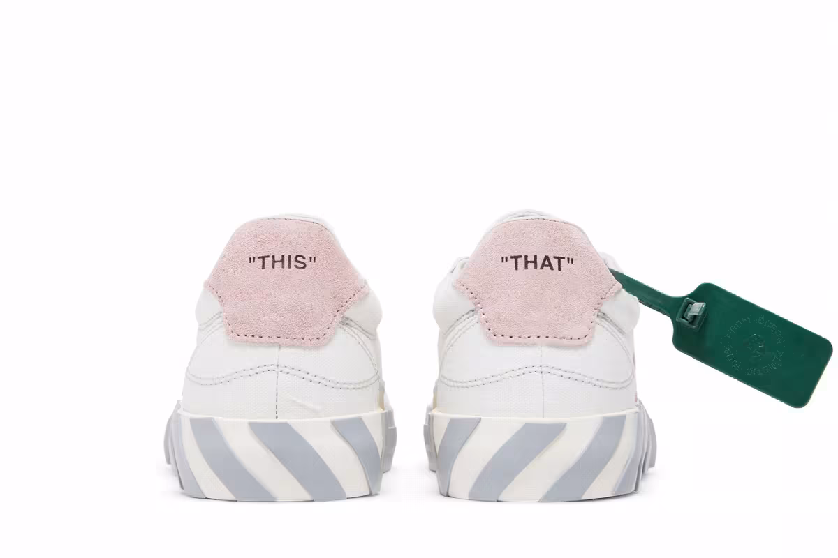 Off-White Women's Vulc Sneaker White Light Pink, view 7