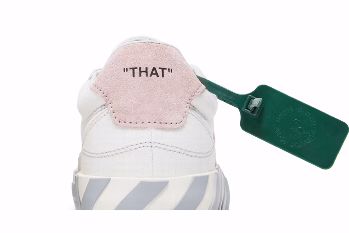 Off-White Women's Vulc Sneaker White Light Pink, view 8