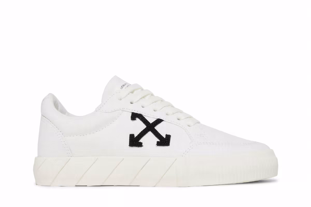 Off-White Women's Vulc Sneaker White Black, view 2