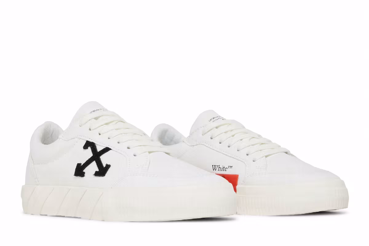 Off-White Women's Vulc Sneaker White Black, view 9