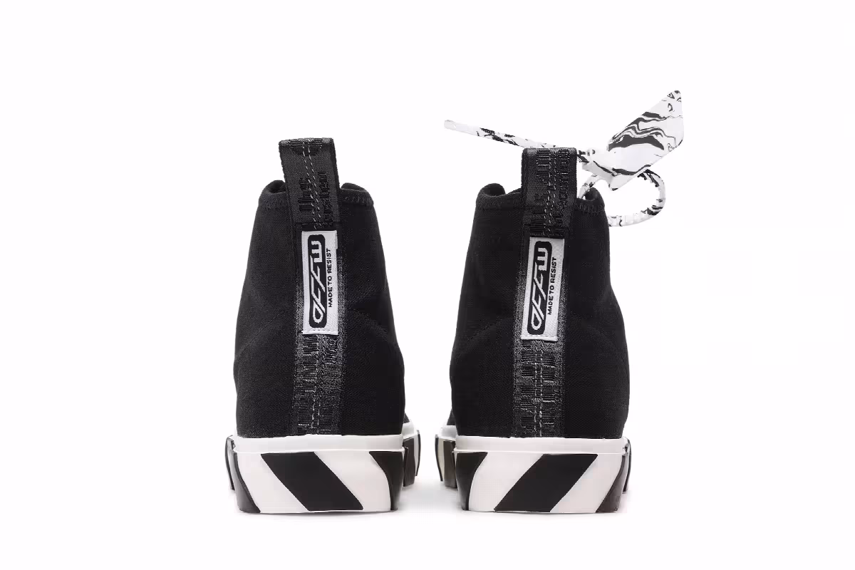 Off-White Vulc Sneaker Mid Black White, view 7