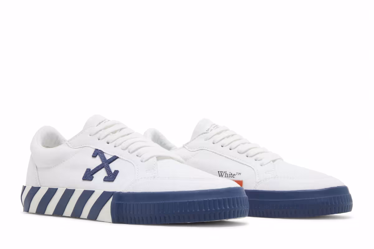 Off-White Vulc Sneaker White Navy Blue, view 9