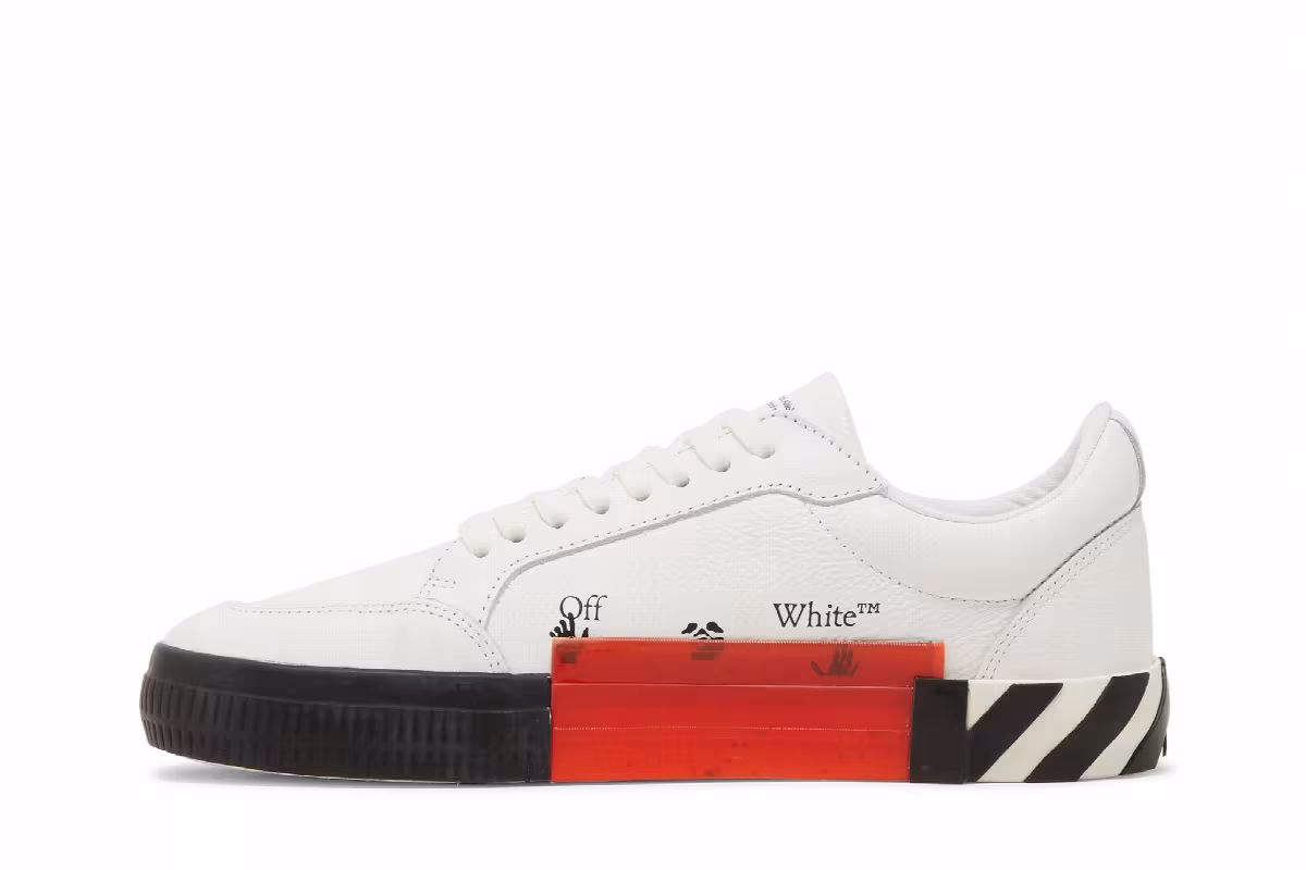 Off-White Vulc Sneaker White Black, view 4
