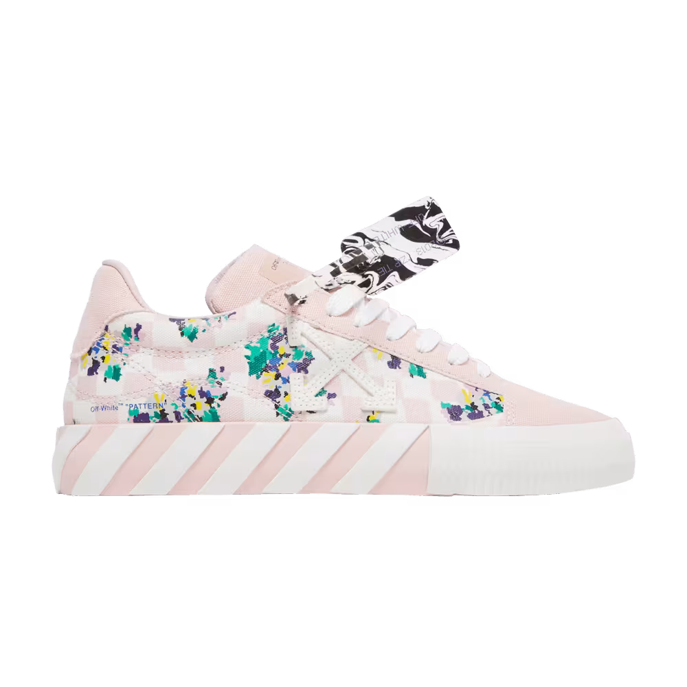Off-White Women's Vulc Sneaker Pink Checkerboard Floral