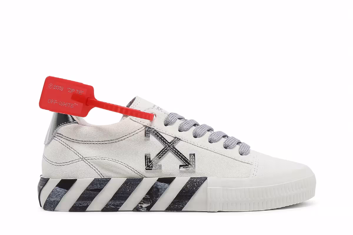 Off-White Women's Vulc Sneaker White Black, view 2