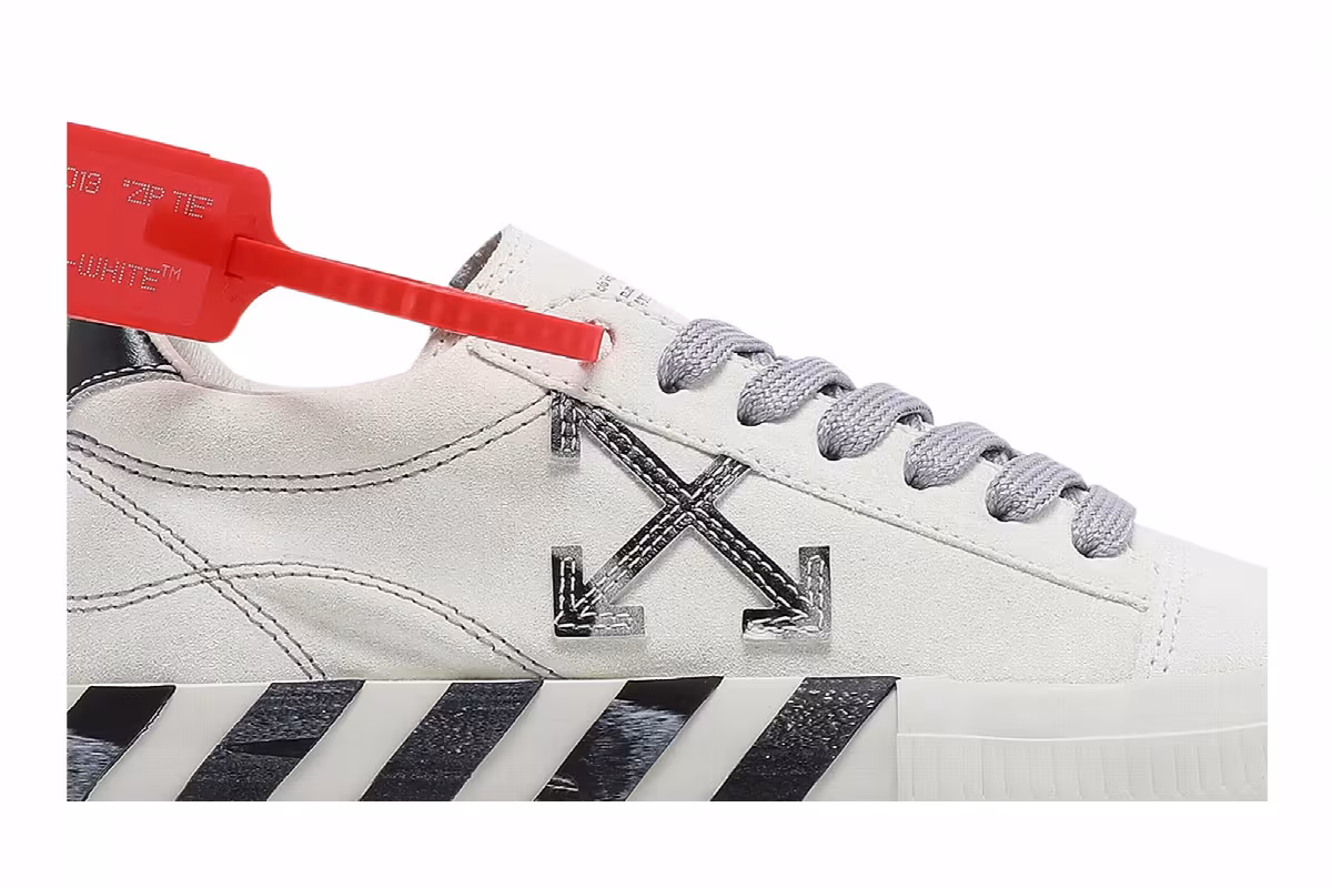 Off-White Women's Vulc Sneaker White Black, view 3