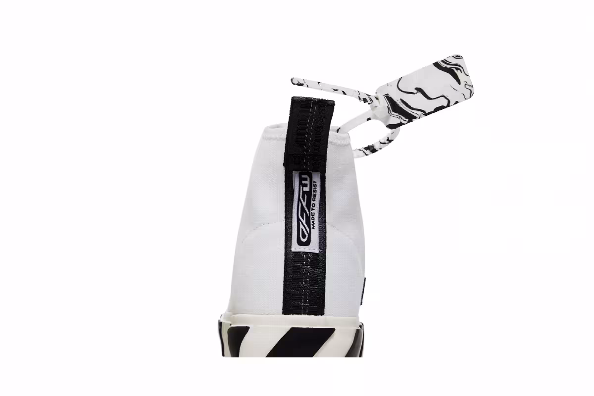 Off-White Vulc Sneaker Mid White Black, view 8