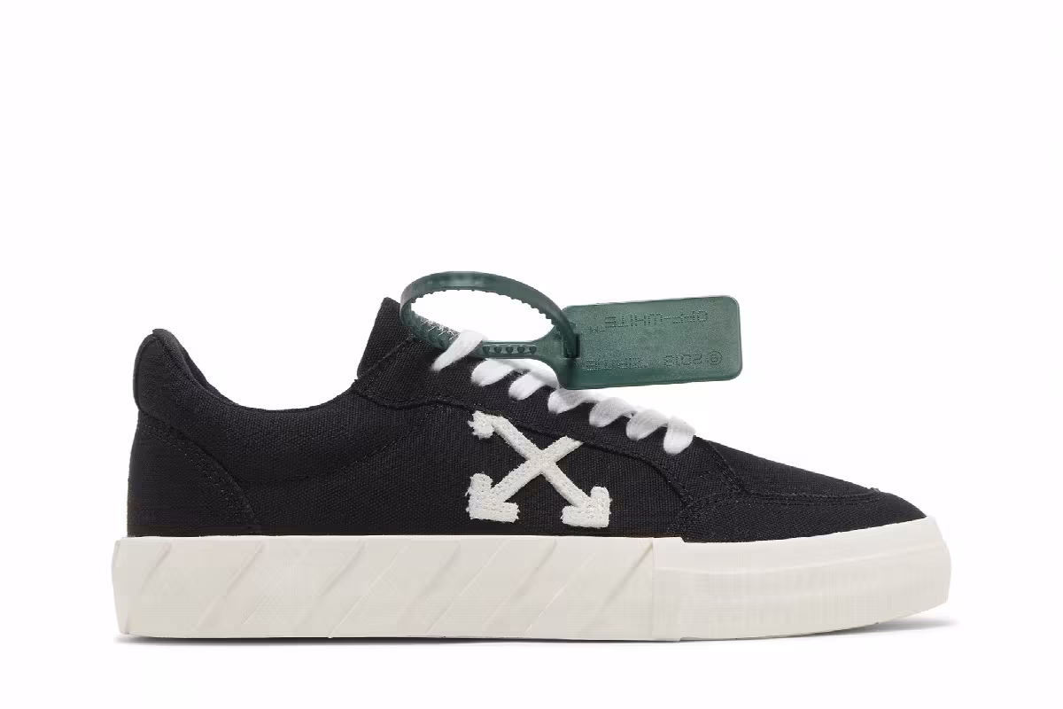 Off-White Women's Vulc Sneaker Black White, view 2