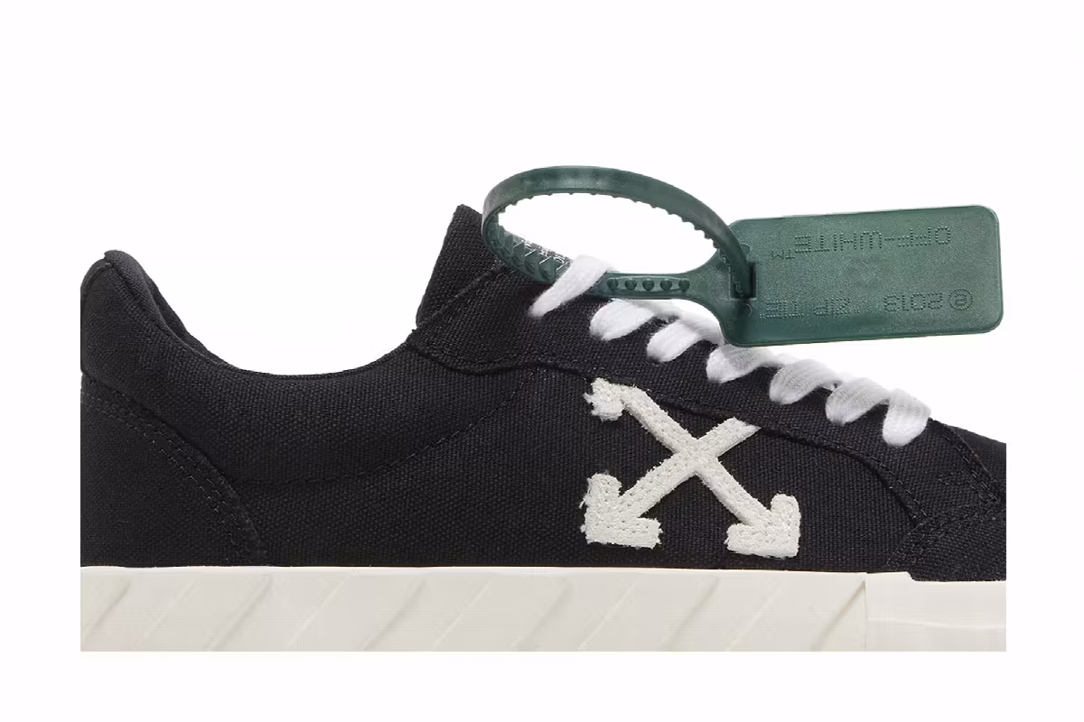 Off-White Women's Vulc Sneaker Black White, view 3