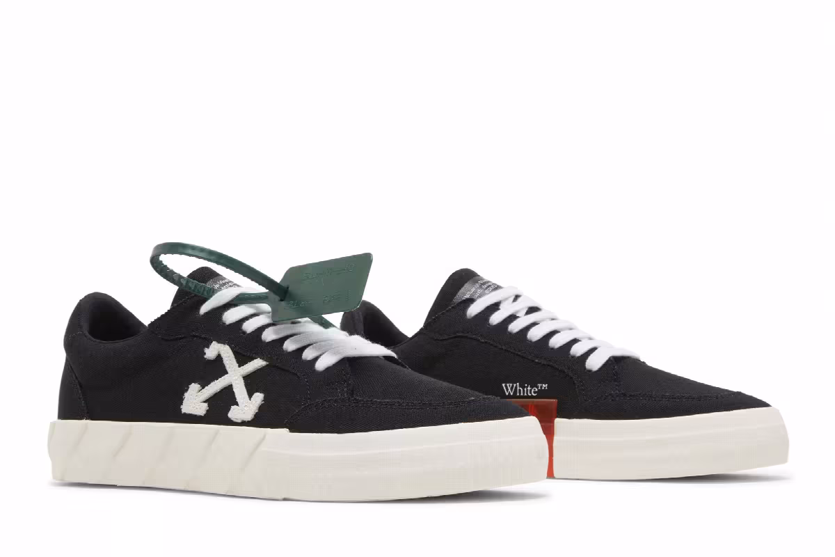 Off-White Women's Vulc Sneaker Black White, view 9