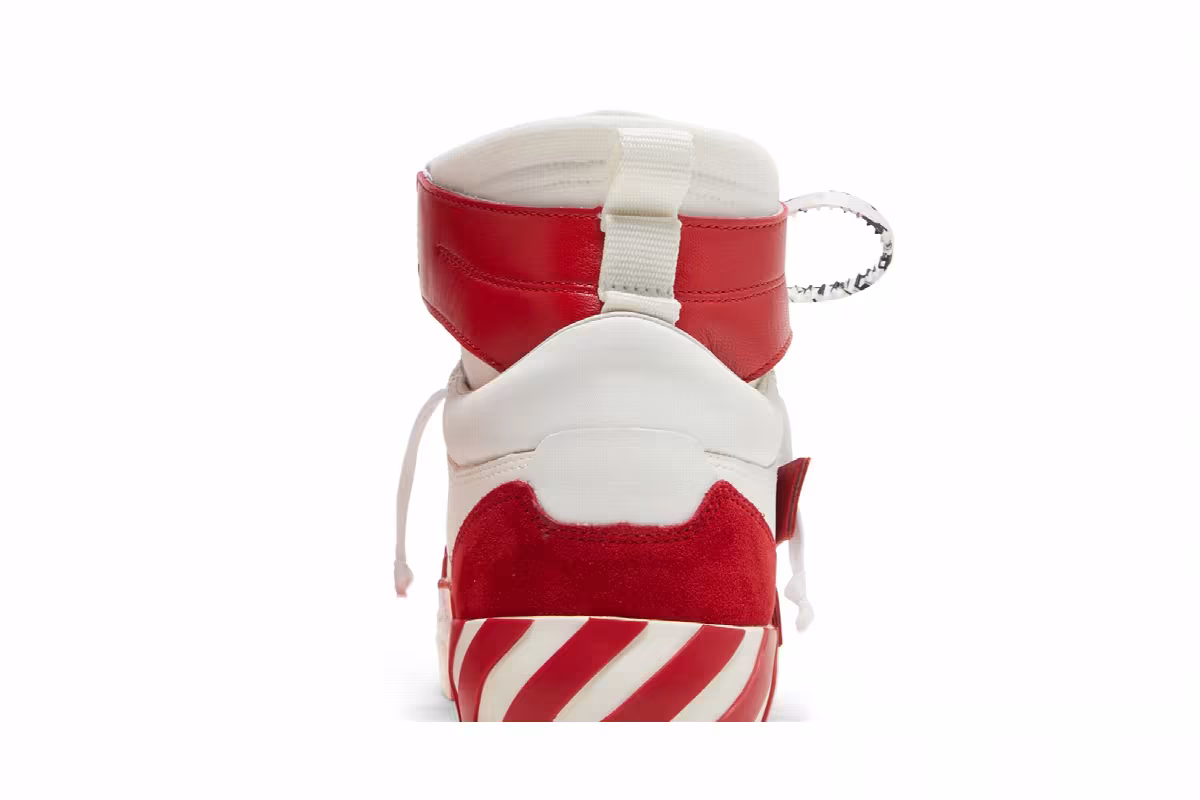 Off-White Vulc Sneaker High White Red, view 8