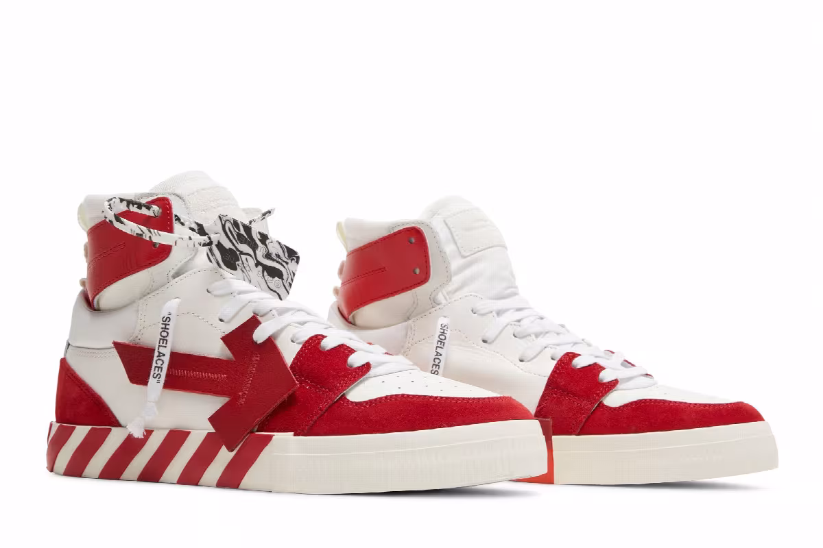 Off-White Vulc Sneaker High White Red, view 9