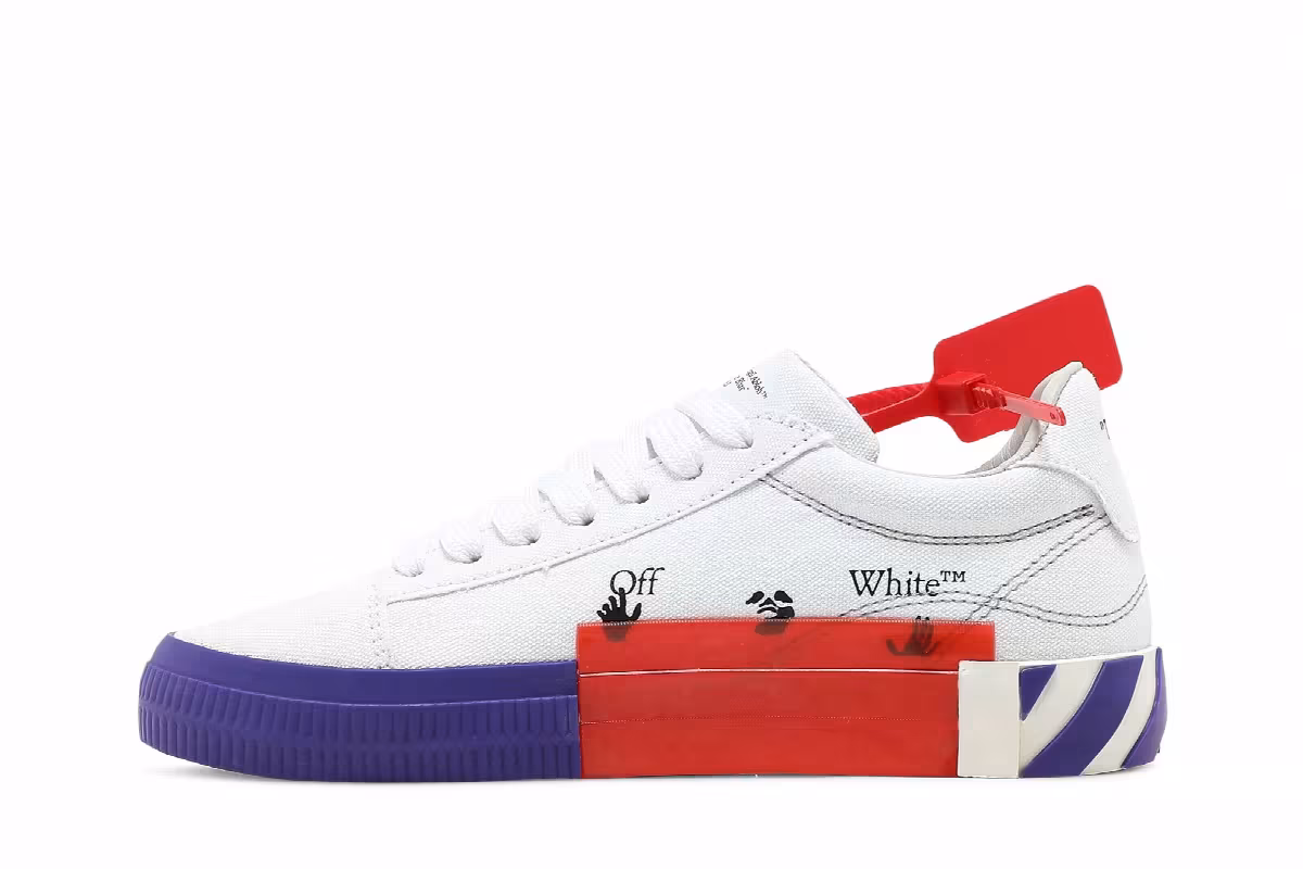 Off-White Women's Vulc Sneaker White Violet, view 4