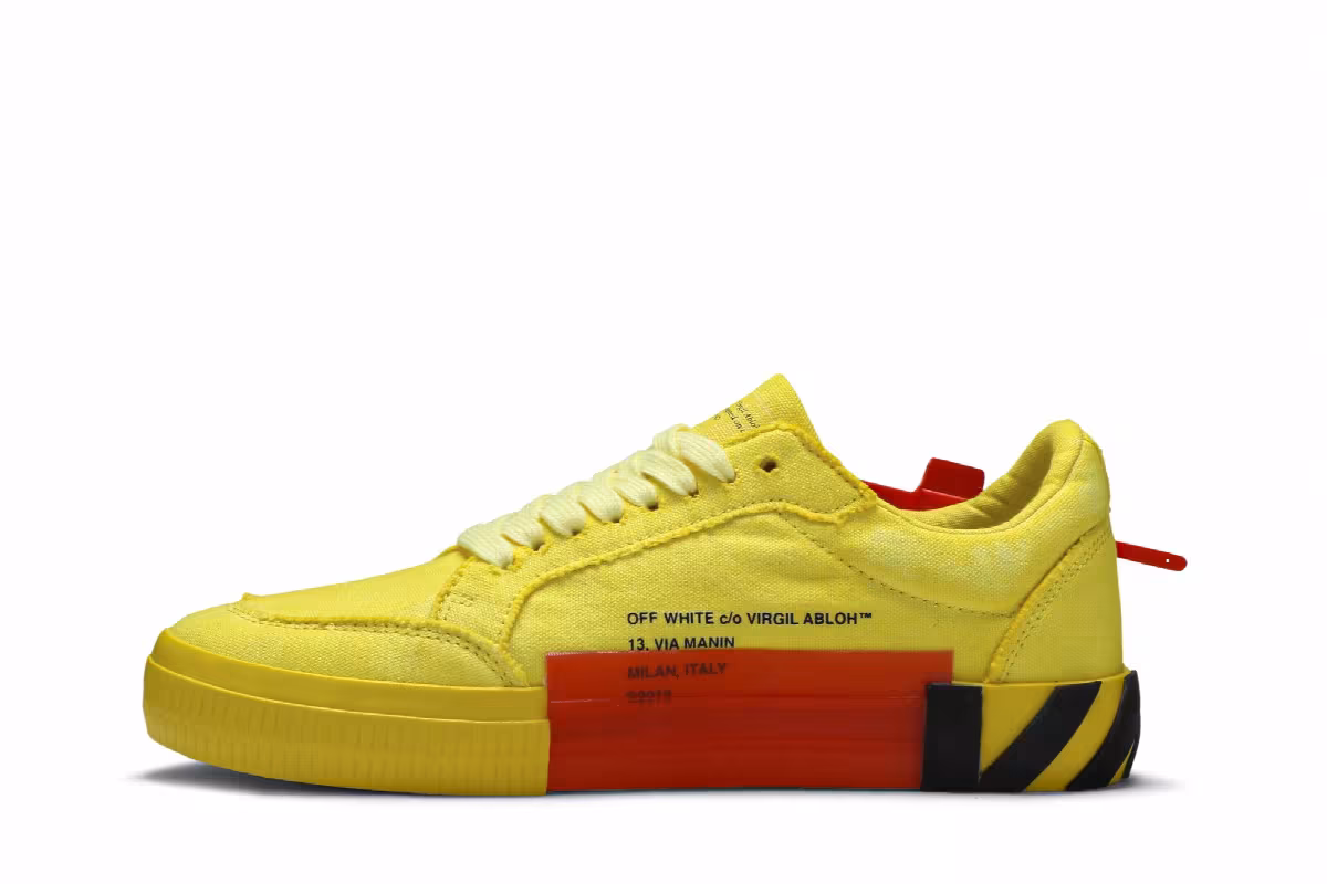Off-White Vulc Sneaker Yellow Red, view 4