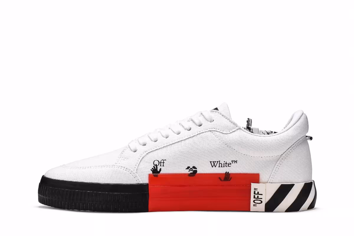 Off-White Vulc Sneaker Low White Black, view 4