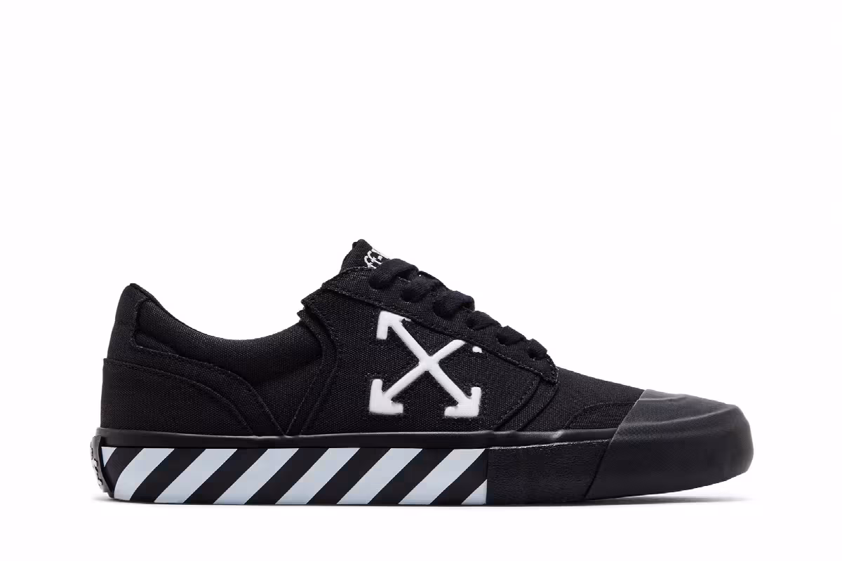 Off-White Vulc Undercut Sneaker Black White, view 2