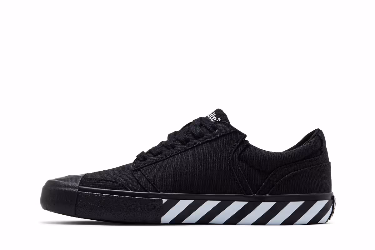 Off-White Vulc Undercut Sneaker Black White, view 4