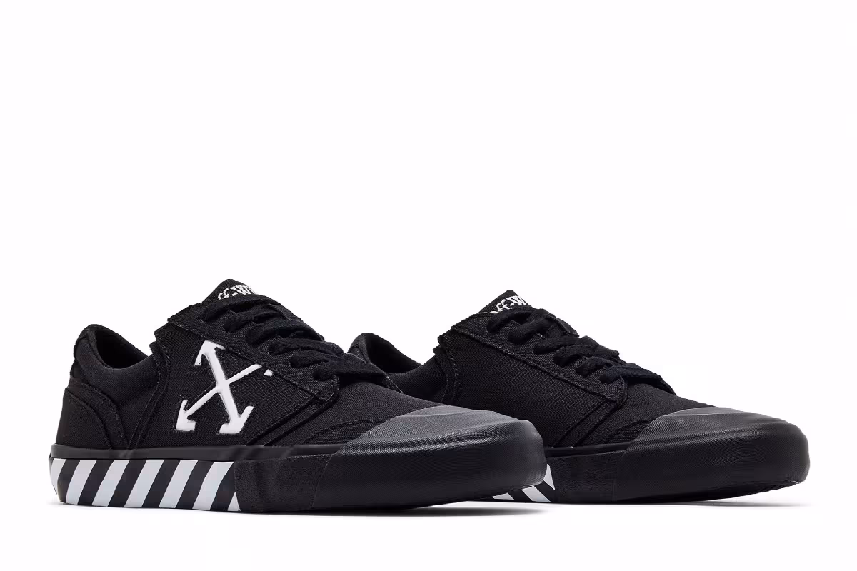 Off-White Vulc Undercut Sneaker Black White, view 9