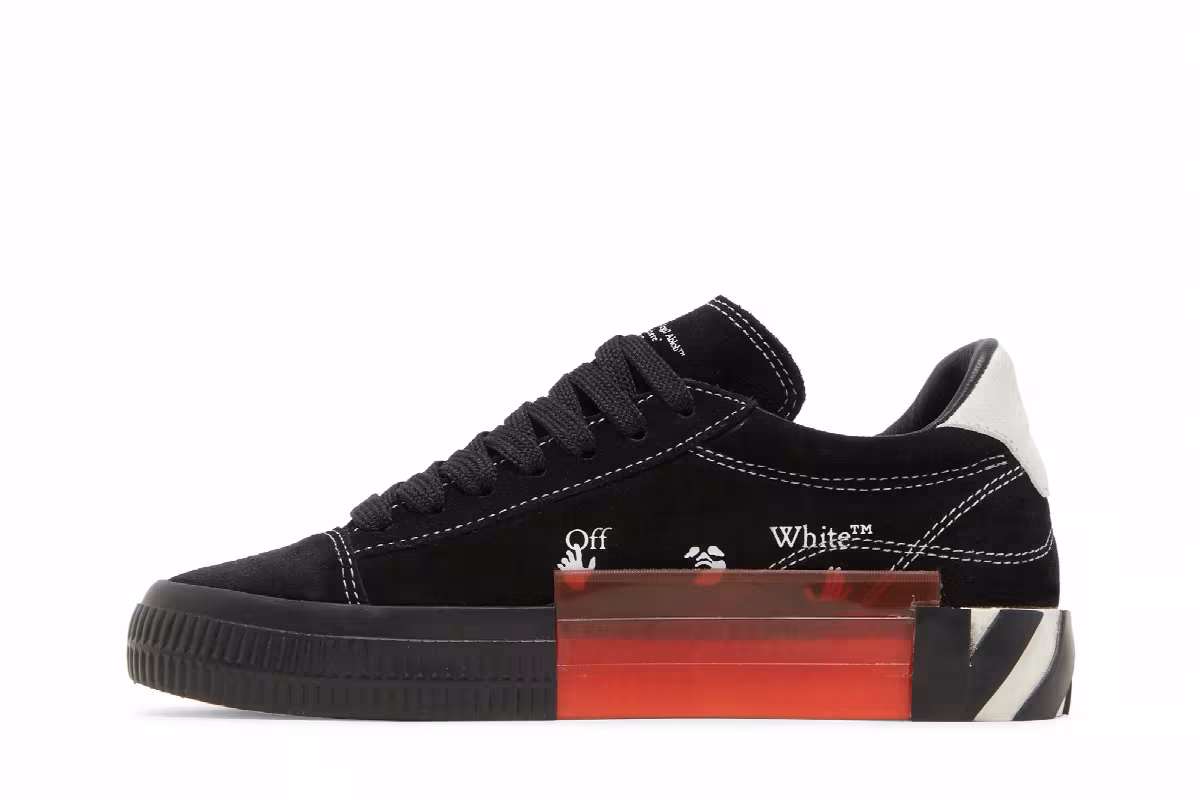 Off-White Women's Vulc Sneaker Black White, view 4