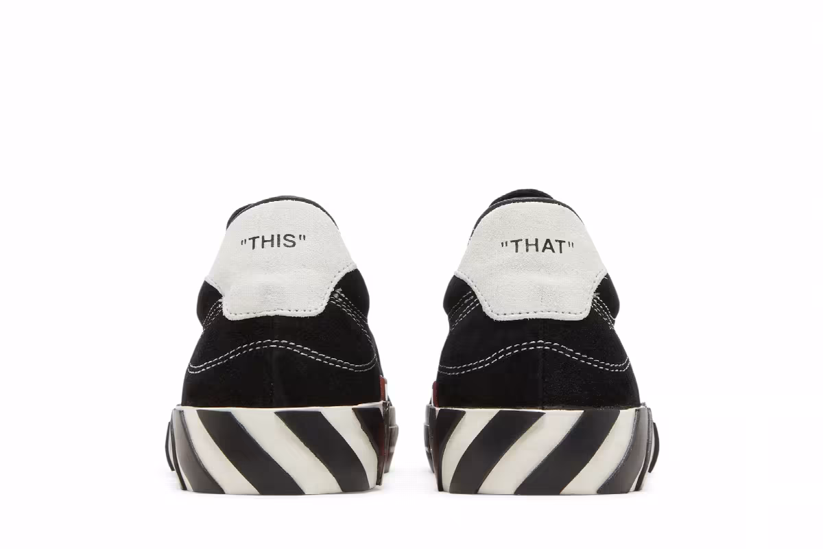 Off-White Women's Vulc Sneaker Black White, view 7