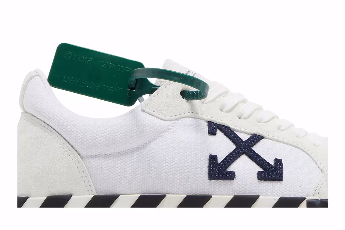 Off-White Vulc Sneaker White Navy Blue, view 3