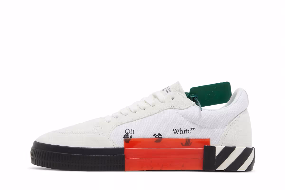 Off-White Vulc Sneaker White Navy Blue, view 4