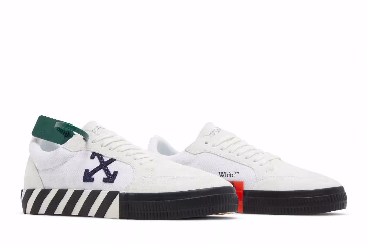 Off-White Vulc Sneaker White Navy Blue, view 9