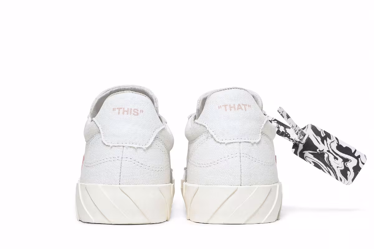 Off-White Women's Vulc Eco Sneaker White Pink, view 7