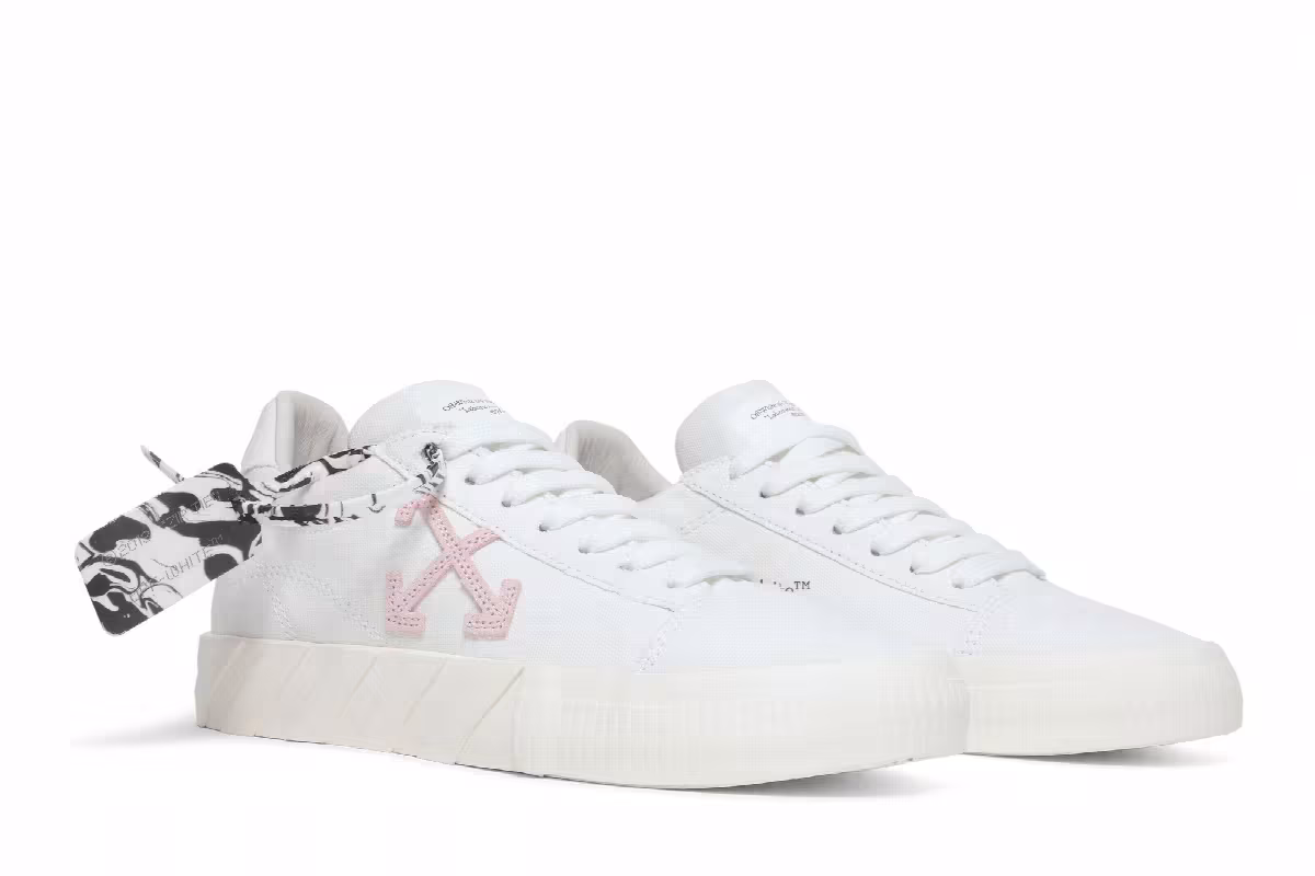 Off-White Women's Vulc Eco Sneaker White Pink, view 9