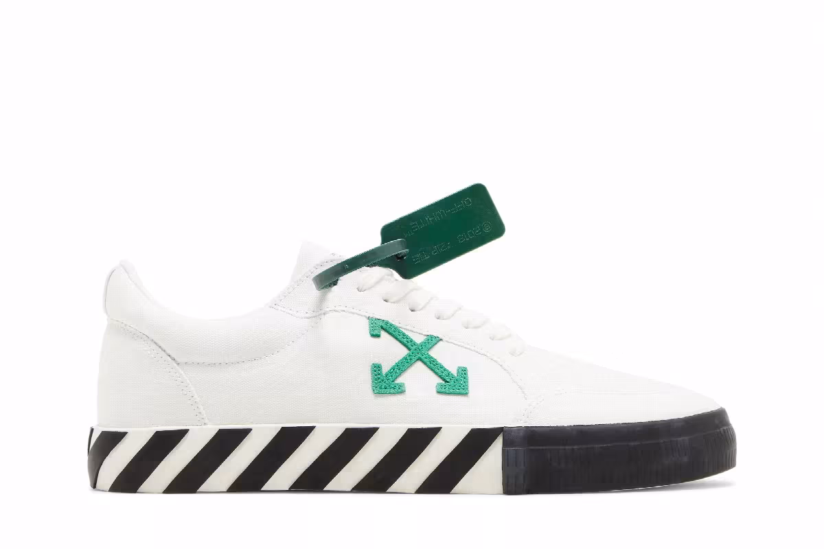 Off-White Vulc Sneaker White Green, view 2