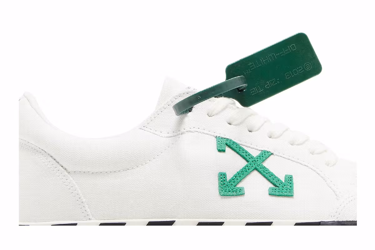 Off-White Vulc Sneaker White Green, view 3