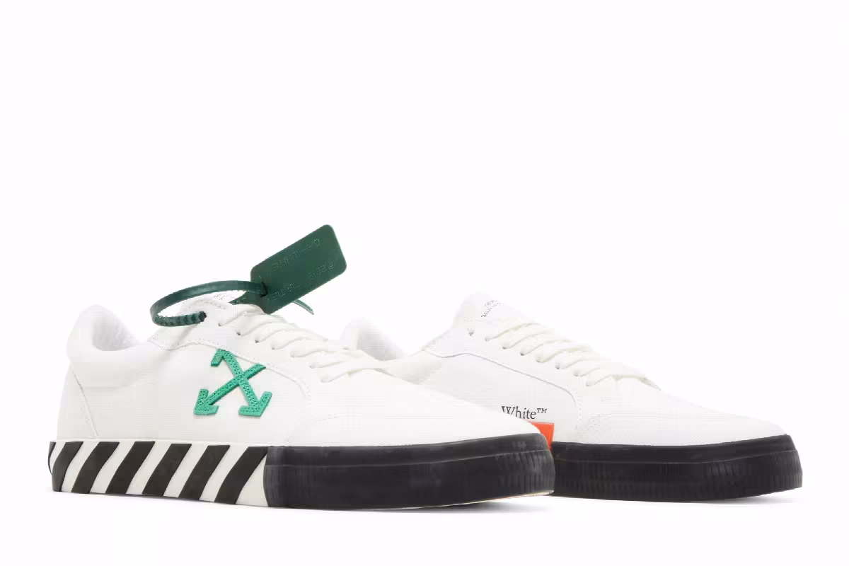 Off-White Vulc Sneaker White Green, view 9